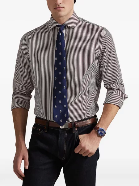 Șosete Polo Ralph Lauren cu broderie în carouri plisate albastru