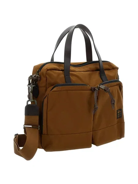 Geantă Filson din țesătură twill cu bretele maro