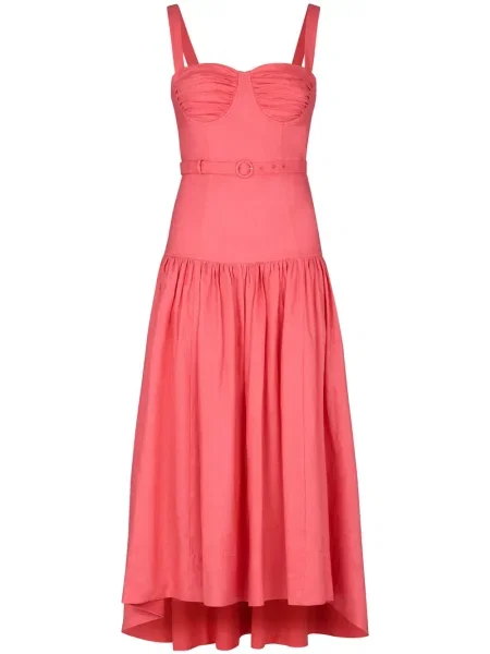 Sukienka midi Nicholas do kolan garniturowa różowa