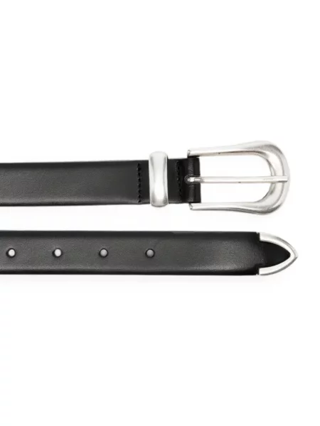 Cu centură curea Second/layer din piele cu cataramă negru