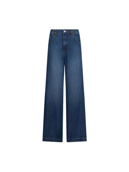 Dżinsy z wysokim stanem Liu Jo z wysoką talią niebieskie