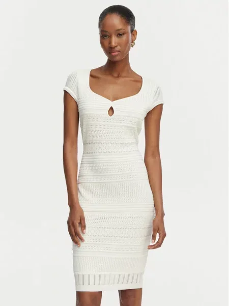Guess Трикотажна сукня білий
