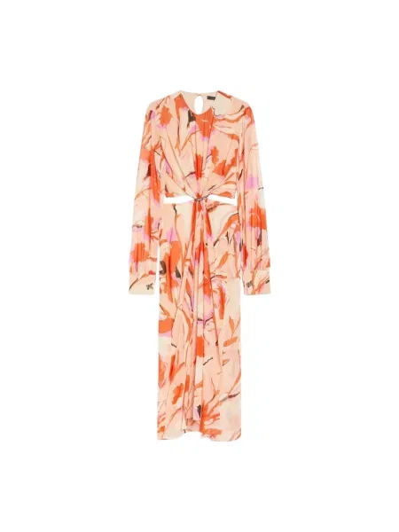 Jedwabna sukienka Max Mara różowa