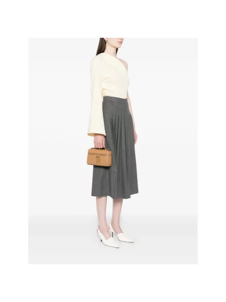 Torebka crossbody Tory Burch skórzana biznesowa brązowa
