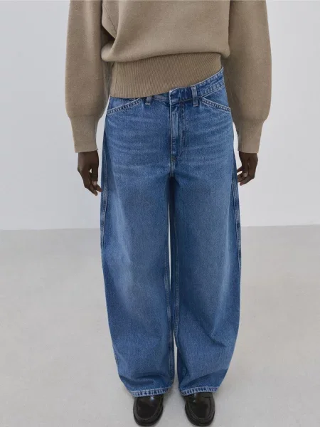 Прямі джинси MANGO синій