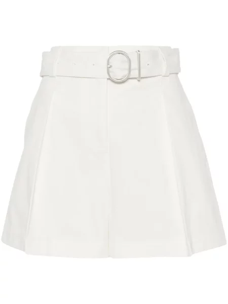 Pantaloni scurți Jil Sander plisate alb