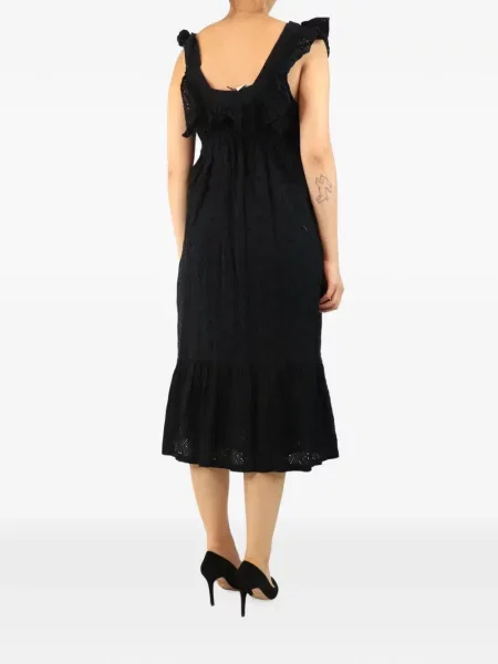 Rochie midi Ba&sh cu broderie negru
