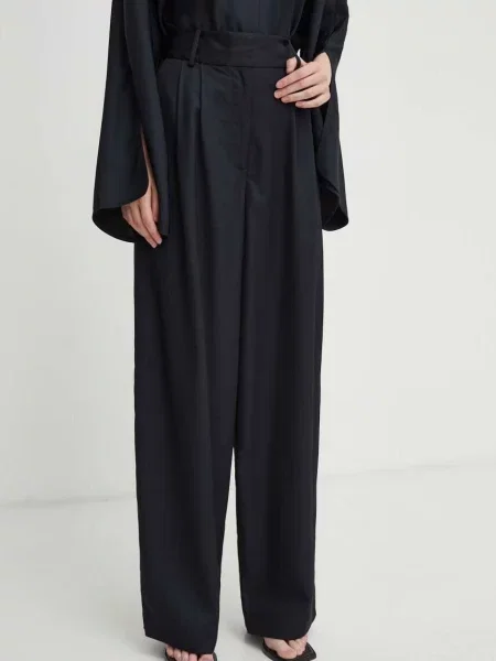 By Malene Birger pantaloni femei lat high waist negru
