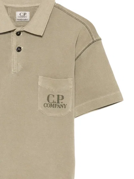 Koszulka polo dziecięca C.p. Company zielona