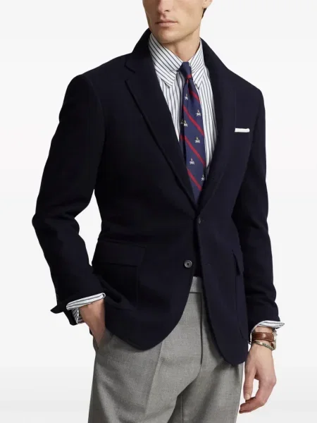 Keprová pruhovaná kšiltovka Polo Ralph Lauren s potiskem modrá