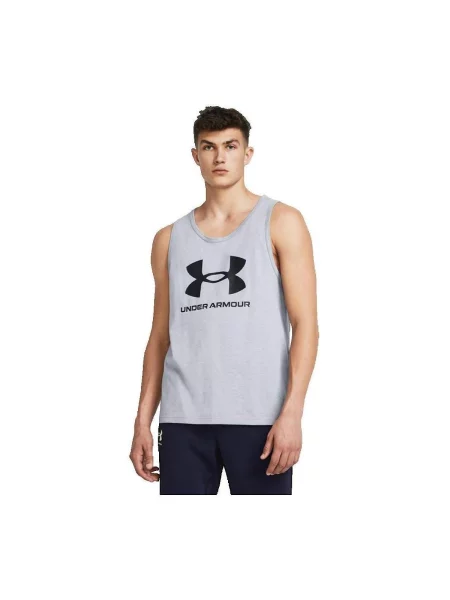 Tricou Under Armour cu autograf gri