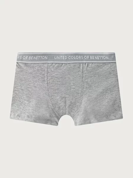 United Colors of Benetton priliehavé boxerky detské s elastanom sivá