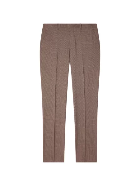 Pantaloni Paul Smith în carouri maro