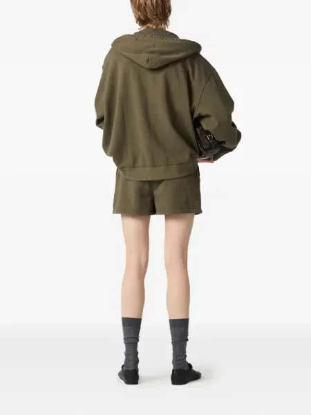 Pantaloni scurți Miu Miu verde