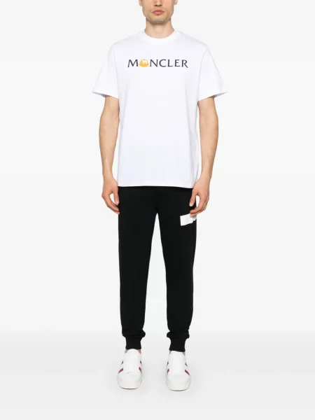 Tricou Moncler cu imagine alb
