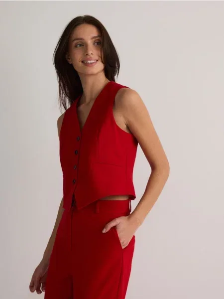 Reserved Kamizelka garniturowa czerwony