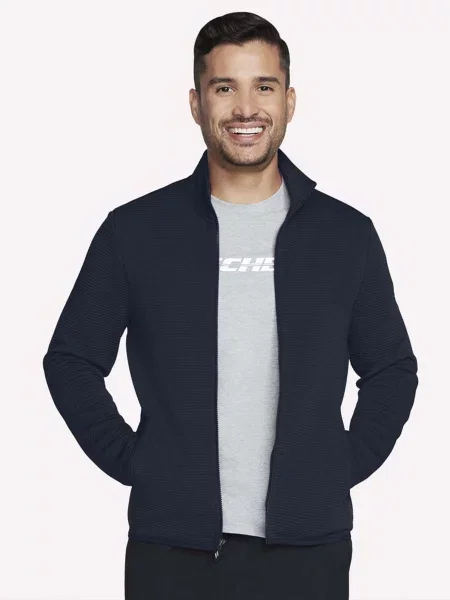 Кофта Skechers Hoodless Hoodie Ottoman поліестер/спандекс синій