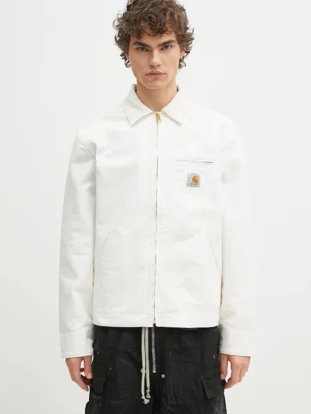 Carhartt WIP geaca jeans Detroit Jacket de tranzitie oversize bej