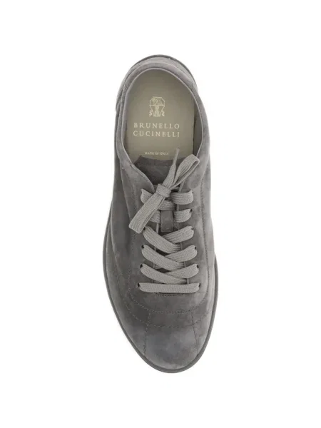 Sneakerși Brunello Cucinelli din piele gri