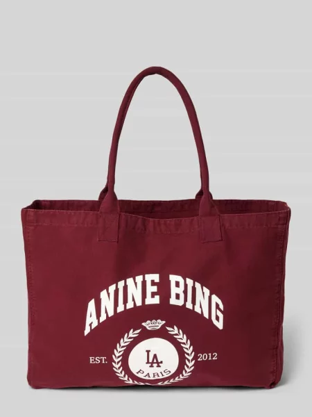 Shopperka Anine Bing płócienna czerwona