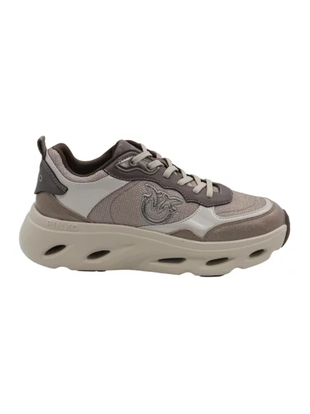 Sneakersy Pinko skórzane beżowe