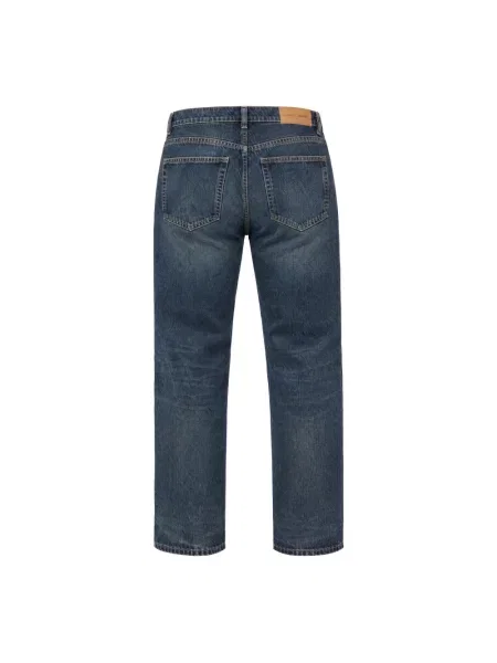 Jeansy straight leg Samsoe Samsoe niebieskie