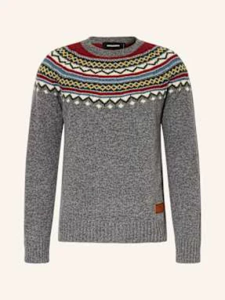 Svetr šedá/ tmavě červená/ zelená šedý