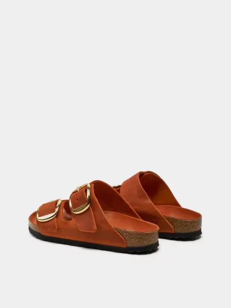 Шльопанці Birkenstock ARIZONA шкіра з покриттям помаранчевий