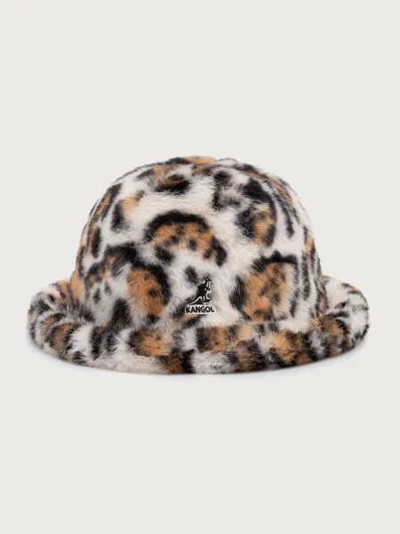 Kangol bucket hat pentru femei FAUX FUR CASUAL bej