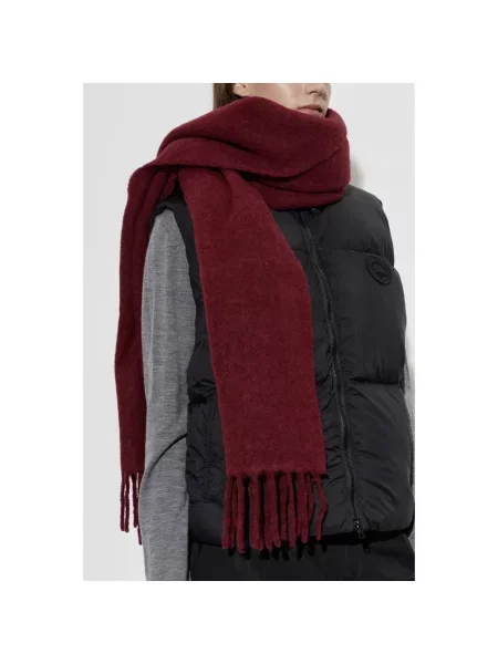 Szal Canada Goose z alpaki czerwona