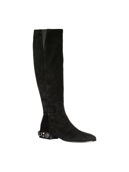 Muszkieterki Dolce And Gabbana zamszowe czarne