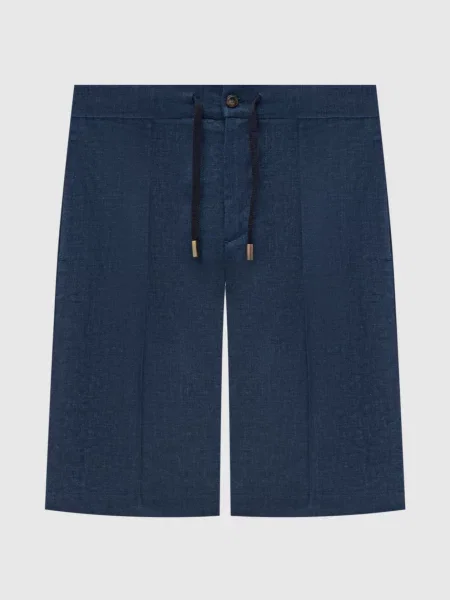 Бермуди з льону Capobianco сині