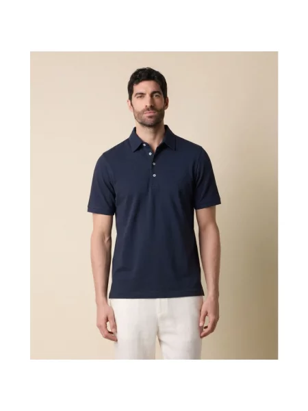 Koszulka polo Brooks Brothers z dżerseju niebieska