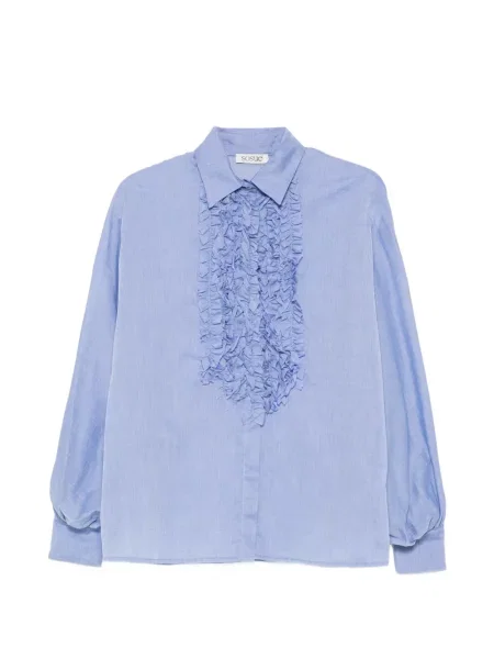 Koszula Sosue z falbankami niebieska