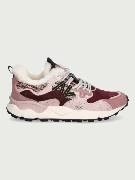 Pantofi Flower Mountain cu model floral de drumeție roz