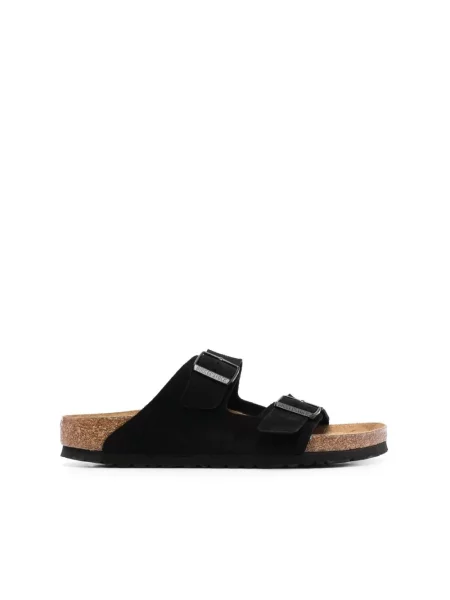 Klapki Birkenstock skórzane czarne