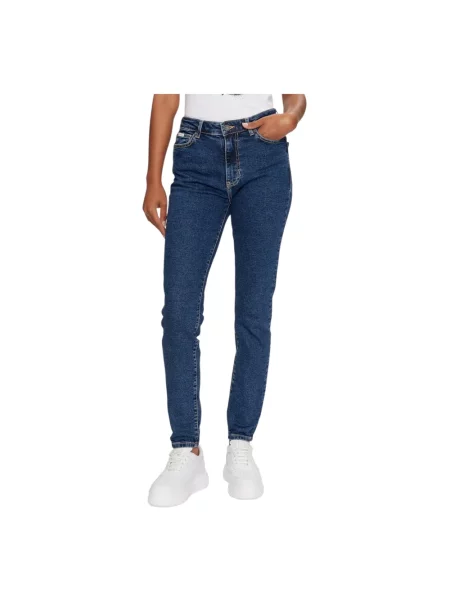 Skinny jeansy skinny Guess Jeans niebieskie