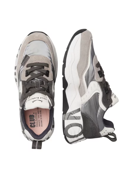 Sneakersy Voile Blanche skórzane szare