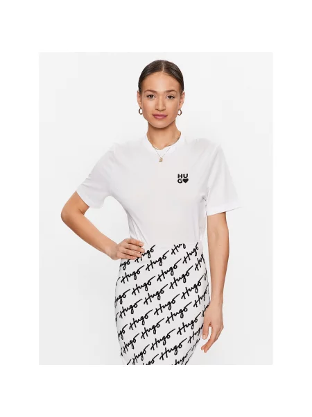 Hugo Majica Regular Fit bela