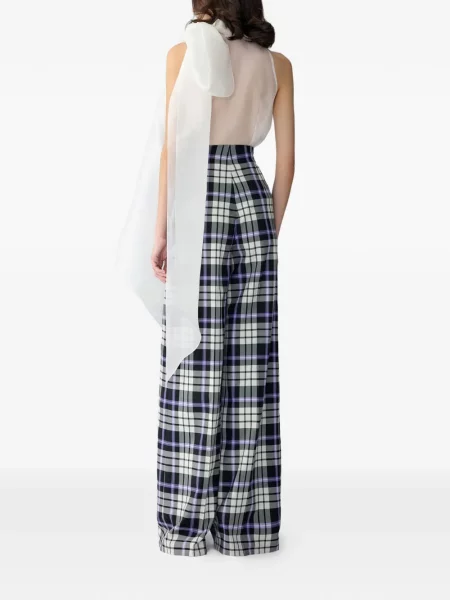 Pantaloni în carouri Carolina Herrera în carouri negru