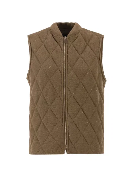 Pikowana kamizelka Fabiana Filippi brązowa