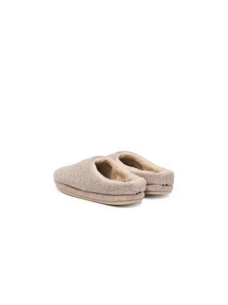 Tommy Hilfiger Papucs Th House Shoe Flannel bézs