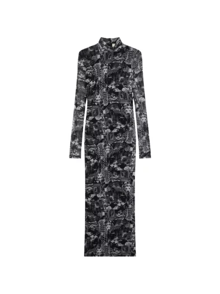 Rochie maxi Blumarine cu imagine negru
