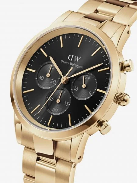 Pánske hodinky v zlatej farbe Daniel Wellington Iconic