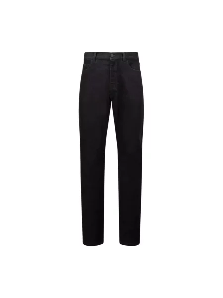 Jeansy straight leg Moncler czarne