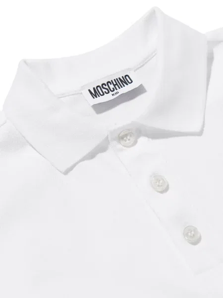 Koszulka polo dziecięca Moschino biała
