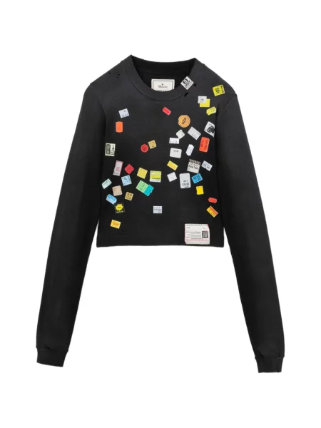 Decupat tricou Maison Mihara Yasuhiro cu imagine gri