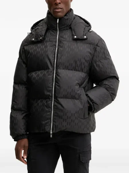 Geacă Karl Lagerfeld cu glugă negru