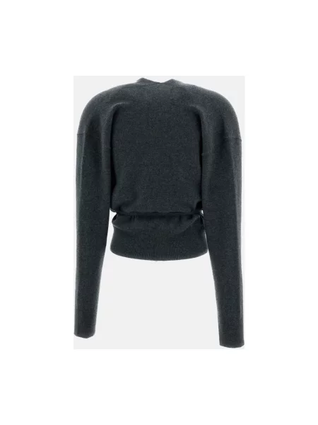 Kardigan Extreme Cashmere z kaszmiru kopertowy szary