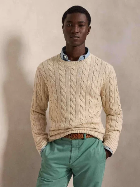 Polo Ralph Lauren Pulover DRIVER cappuccino maro